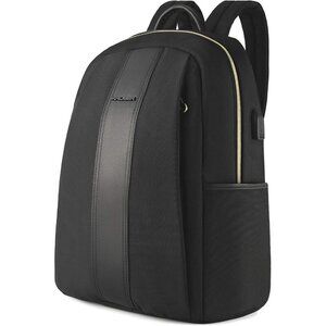 🆕 Women Black Laptop Casual Fashion School USB Charging Port Business Backpack